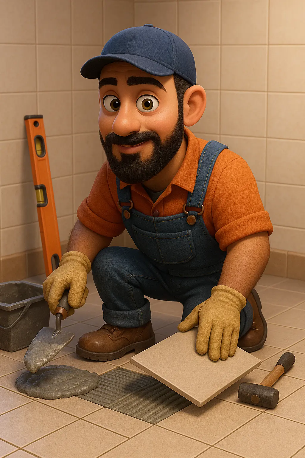 برنامج تمديد البلاط - تدريب مهني في مجال تمديد البلاط والبناء